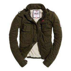 SUPERDRY Winter Rookie Military Jacket Green Size Small
